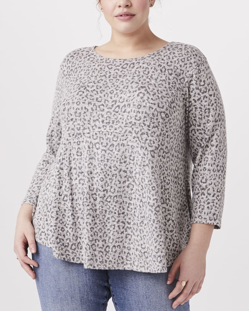 Front of plus size Colleen Babydoll Sweater by Cameo | Dia&Co | dia_product_style_image_id:154309